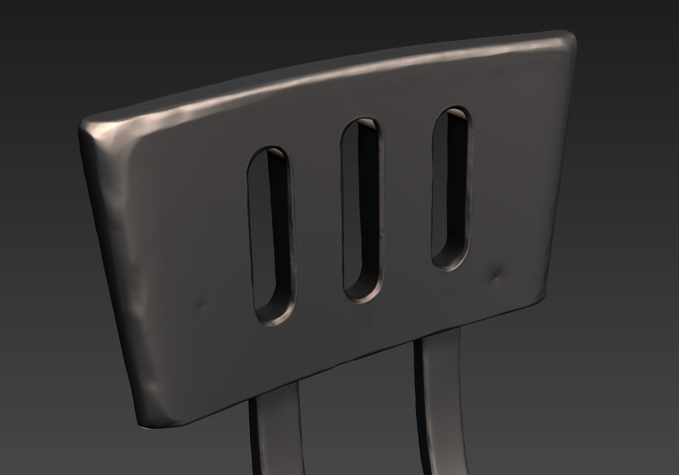 Render of a chair back